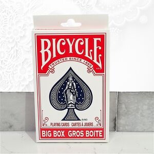 Bicycle Big Box Playing Cards Red And White Approximately 4 1/2" x 7"